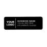 Modern Business Logo Black & White Return Address Label
