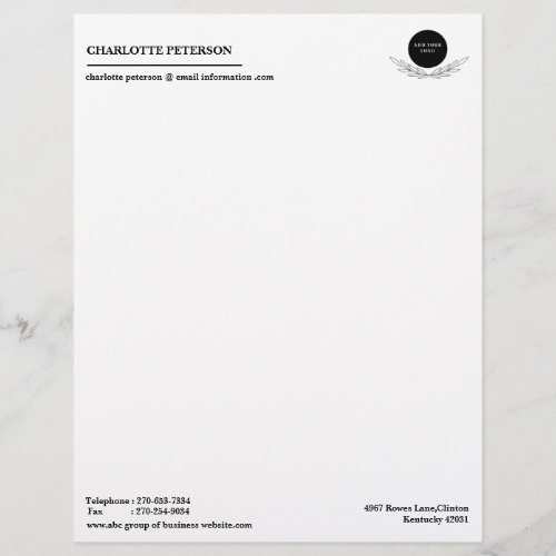 Modern Business Logo Blank   Letterhead