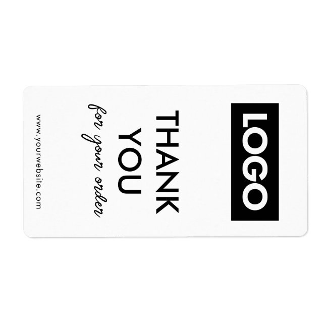 Modern Business Logo Box Seal Label (Front)