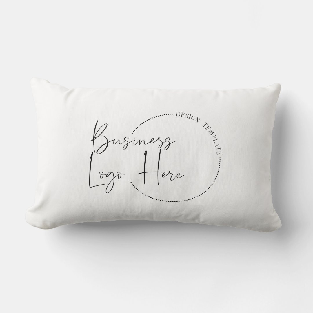 Modern Business Logo Branded Company Promotional Lumbar Pillow Zazzle