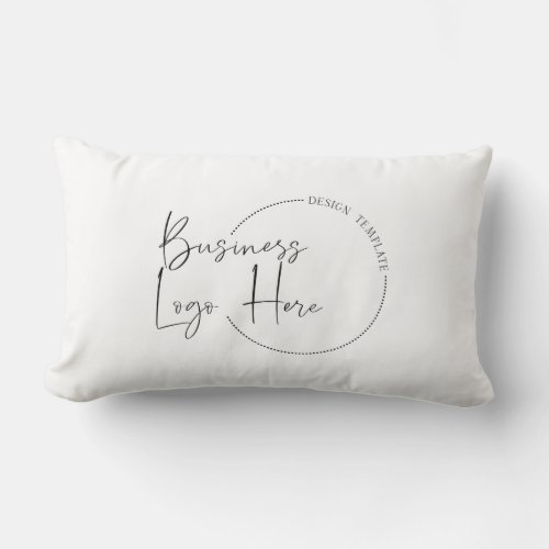 Modern Business Logo Branded Company Promotional Lumbar Pillow