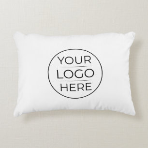 Modern Business Logo Branding Accent Pillow