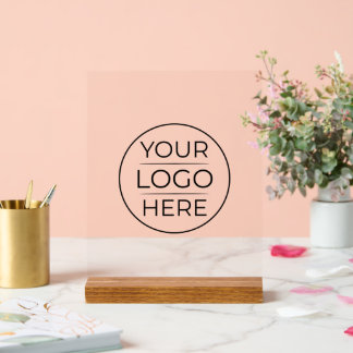 Modern Business Logo Branding Acrylic Sign