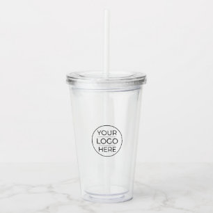 Modern Business Logo Branding Acrylic Tumbler