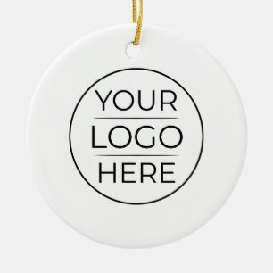 Modern Business Logo Branding Ceramic Ornament