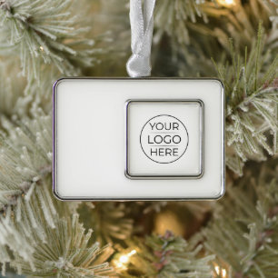 Modern Business Logo Branding  Christmas Ornament