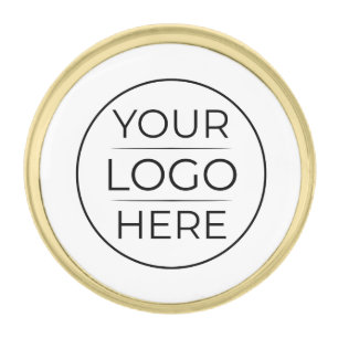 Modern Business Logo Branding  Gold Finish Lapel Pin