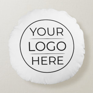 Modern Business Logo Branding Round Pillow