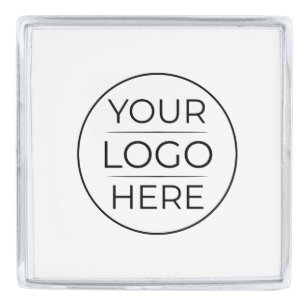 Modern Business Logo Branding Silver Finish Lapel Pin