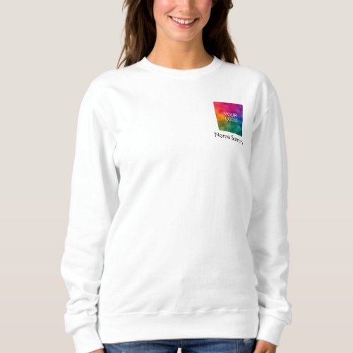 Modern Business Logo Bulk Employee Womens Basic Sweatshirt