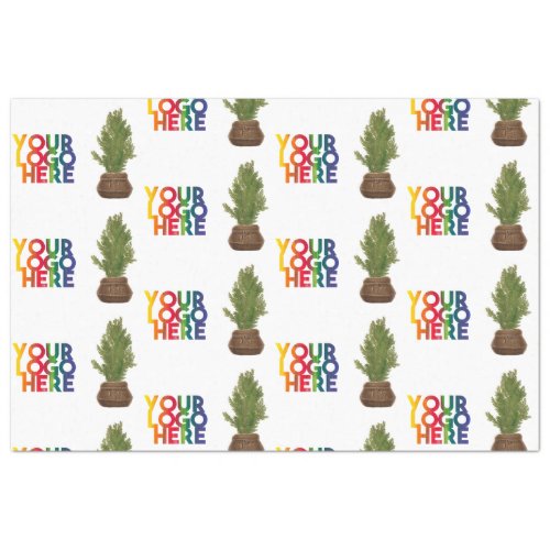 Modern Business Logo Christmas Tree Holiday Tissue Paper
