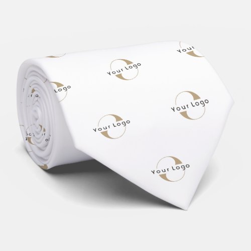 Modern Business Logo Clean Minimal Company White Neck Tie