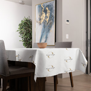 Modern Business Logo Clean Minimal Company White Tablecloth
