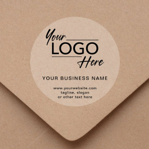Modern Business Logo Clear Classic Round Sticker