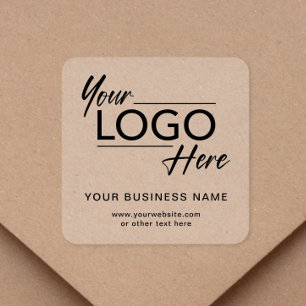 Modern Business Logo Clear Square Sticker