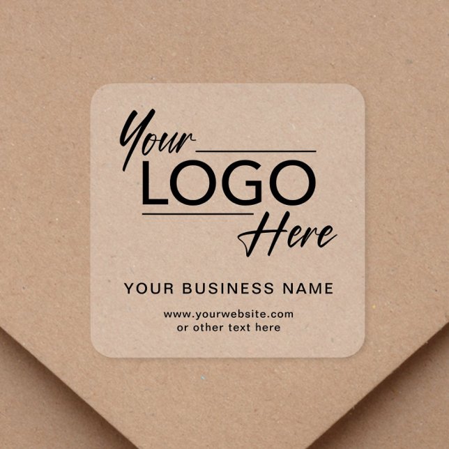 Modern Business Logo Clear Square Sticker (Creator Uploaded)