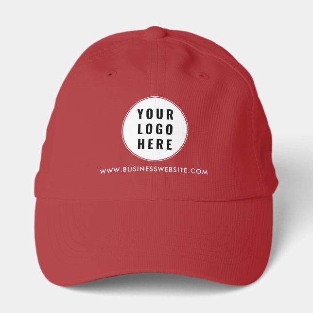 Modern Business Logo Company Employees Swag Performance Cap (Front)