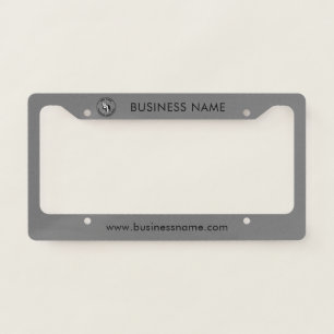 Modern Business Logo Company Fleet Custom License Plate Frame