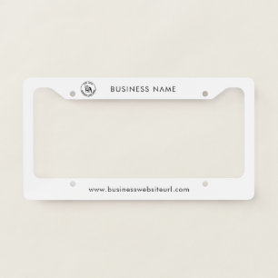 Modern Business Logo Company Fleet Custom License Plate Frame