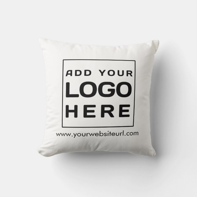 Modern Business Logo Company Front Desk Showroom Throw Pillow (Front)