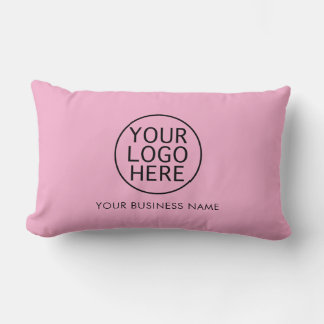 Modern Business Logo Company Name Custom Lumbar Pillow
