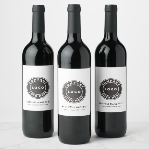 Modern Business Logo Company Promotional Wine Label