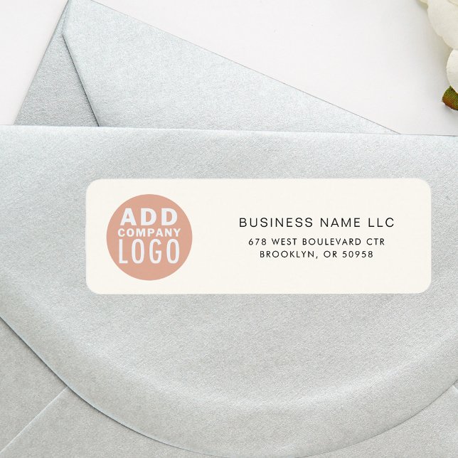 Modern Business Logo Company Return Address Label (Your Business Logo Company Return Address Label)