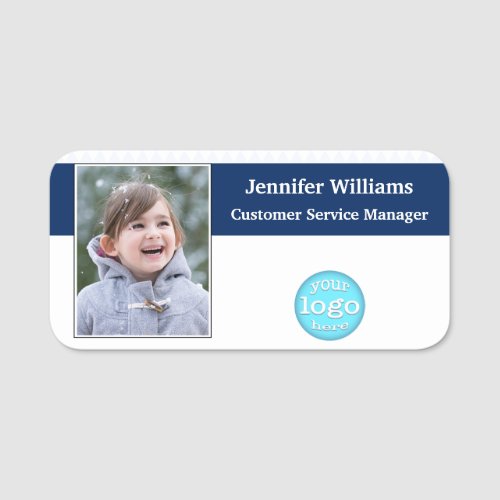 Modern Business Logo Corporate Employee ID Photo Name Tag