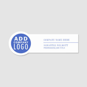 Modern Business Logo Corporate Employees Custom Name Tag