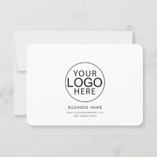 Modern Business Logo Corporate Employees Custom Note Card