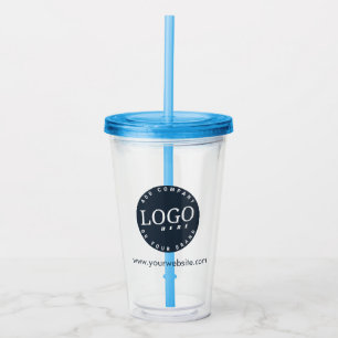 Modern Business Logo Corporate Events Custom Acrylic Tumbler
