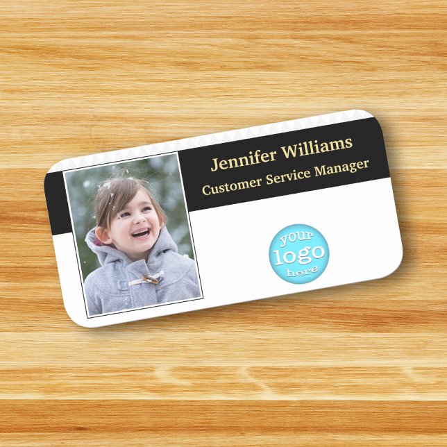 Modern Business Logo Corporate Executive ID Photo Name Tag (Modern Business Logo Corporate Executive ID Photo Name Tag)