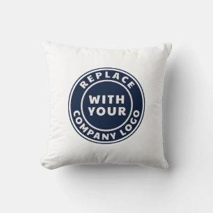 Modern Business Logo Corporate Office and Rentals Throw Pillow