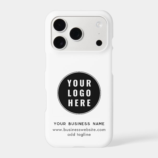 Modern Business Logo Corporate Promotional Swag iPhone Case (Back)