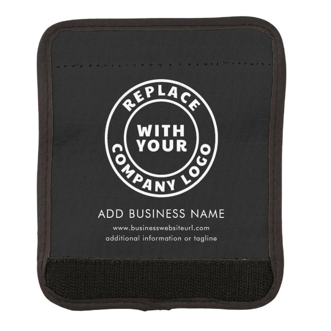 Modern Business Logo Corporate Promotional Swag Luggage Handle Wrap (Front)