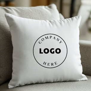 Modern Business Logo Custom Branded Throw Pillow