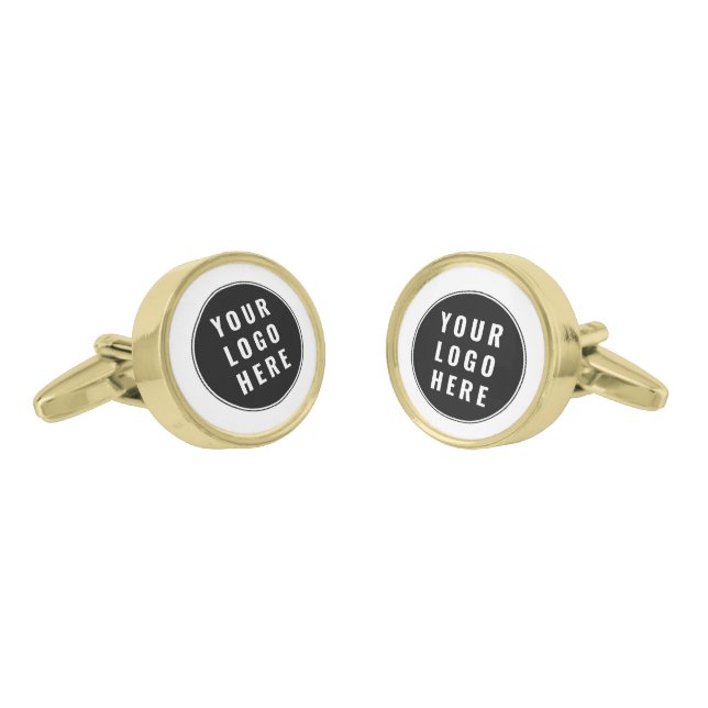Modern Business Logo Custom Promotional Cufflinks (Angled)