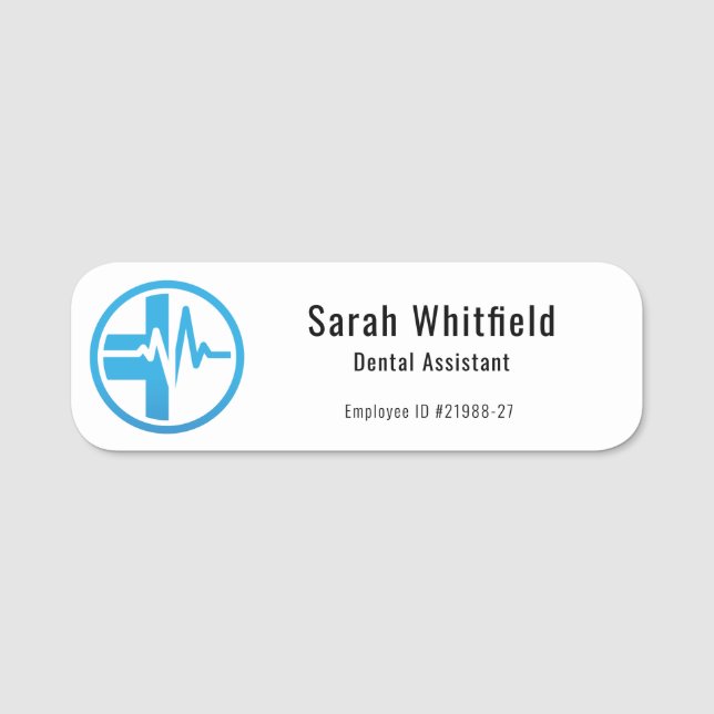 Modern Business Logo Dental Assistant Custom Name Tag (Front)