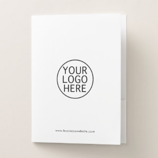 Modern Business Logo Elegant Custom Pocket Folder