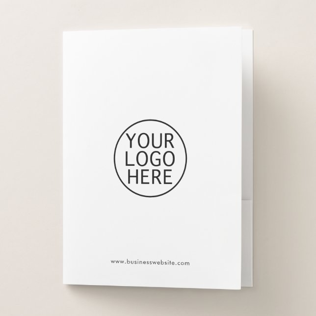 Modern Business Logo Elegant Custom Pocket Folder (Front)