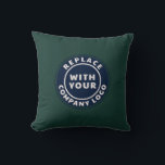 Modern Business Logo Elegant Showroom Throw Pillow<br><div class="desc">Add your business logo to replace this placeholder logo image with yours to effortlessly market your business or as a swag for a corporate decor. Square logos are also perfect to replace this placeholder logo. Click on the "Personalize" button to upload your brand logo. A great cost saving option for...</div>