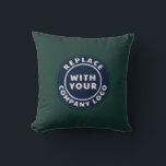 Modern Business Logo Elegant Showroom Throw Pillow<br><div class="desc">Add your business logo to replace this placeholder logo image with yours to effortlessly market your business or as a swag for a corporate decor. Square logos are also perfect to replace this placeholder logo. Click on the "Personalize" button to upload your brand logo. A great cost saving option for...</div>