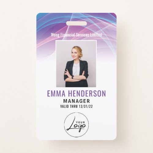 Modern Business Logo Employee Photo Badge