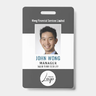 Modern Business Logo Employee Photo Badge