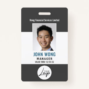 Modern Business Logo Employee Photo Badge