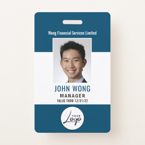 Modern Business Logo Employee Photo Badge