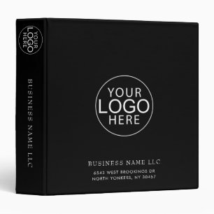 Modern Business Logo Employees Custom 3 Ring Binder