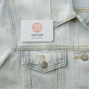 Modern Business Logo Employees Custom Name Tag