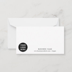 Modern Business Logo Employees Custom Note Card