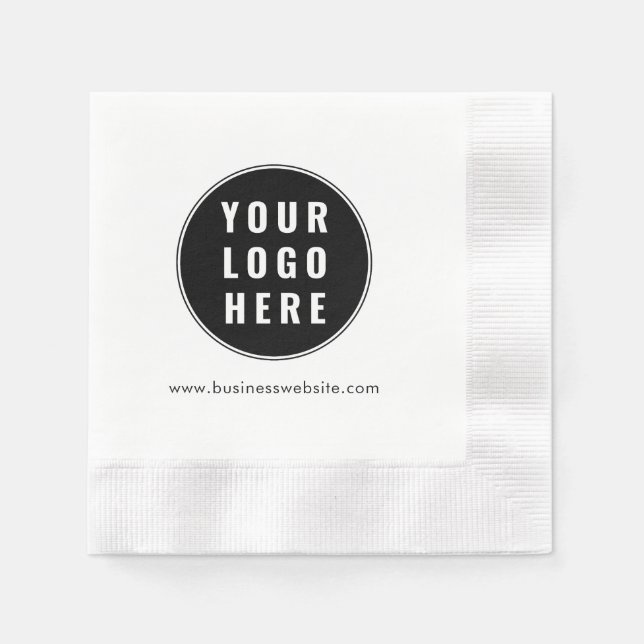 Modern Business Logo Employees Paper Napkins (Front)